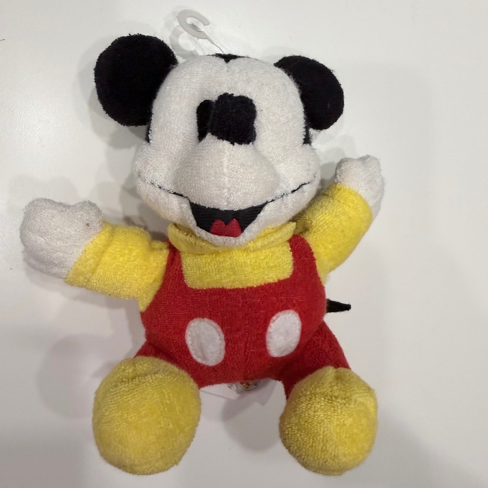 Vintage Gund Baby Mickey & Co Disney Plush Red Yellow Terry Cloth Toy NWT 7265
